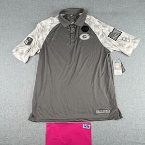 Georgia Bulldogs Polo Shirt Operation Hat Trick Gray Camouflage USA New *READ*